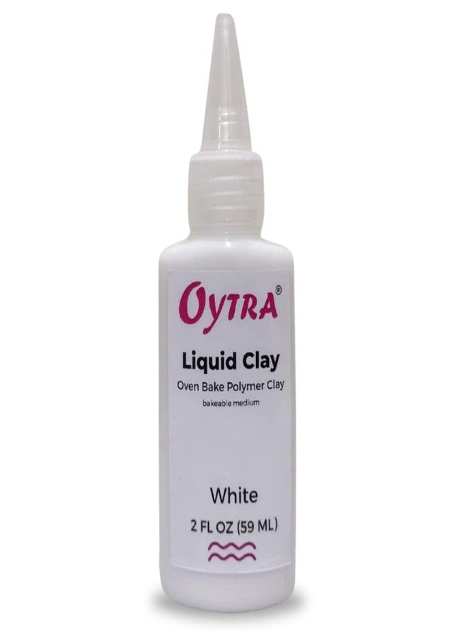 Oytra 60 ml Liquid Polymer Oven Bake Clay for Jewelry Making and Clay Softener and Art Craft DIY (White) - Image 1